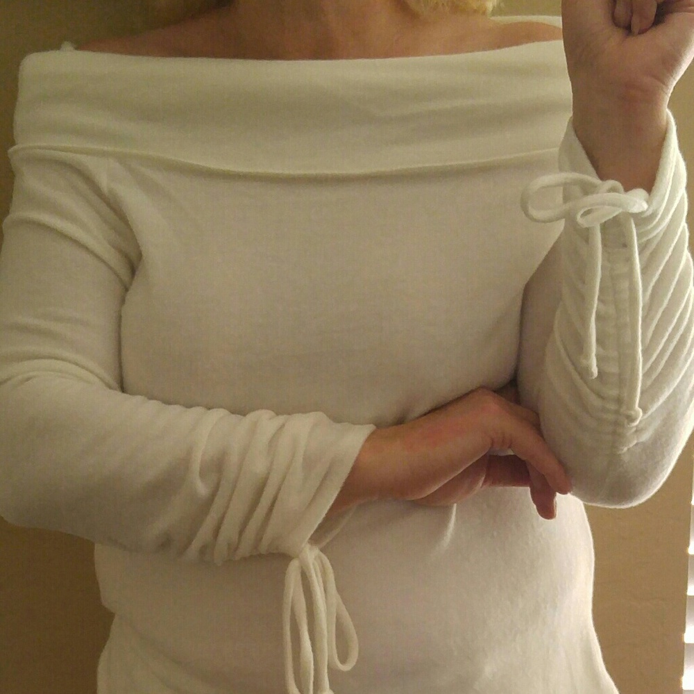 Cold shoulder sweater